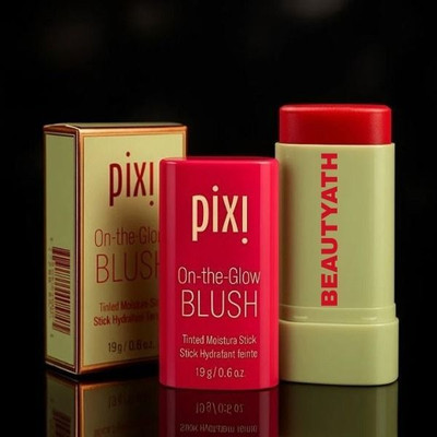 BEAUTYATH Pixi Blush Natural Matte Blush and Contour Stick for Cheeks Eyes and Lips(Ruby)