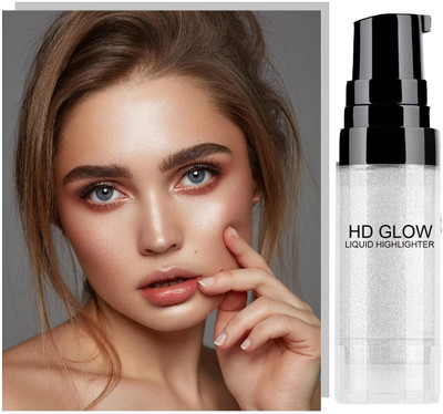 GFSU - GO FOR SOMETHING UNIQUE HD Glow Liquid Highlighter 15ml (Shade 02: Silver) Highlighter(Silver)