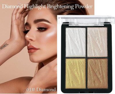 DARVING Highlighter Makeup Palette Shimmer Long Lasting Face Highlighter Powder Highlighter(MULTI COLOR)