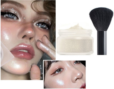 tanvi27 illuminator PowderyWhite highlighter for face makeup Highlighter(White)