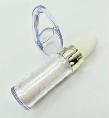 Latixmat Hightlighter Stick Puff Fairy Glitter Loose Powder Brush Stick Highlighter(Silver)