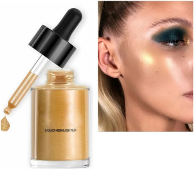 Latixmat Waterproof Illuminator Smooth Shine Liquid Highlighter 3D Glow shine  Highlighter(Gold)