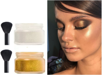 Latixmat Shimmery Shiny Gold & Silver Highlight For Professional Look Highlighter(MULTI COLOR)