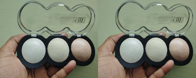 EVERERIN 3 Colour Highlighter Palette | Ultra Blendable & Long Lasting  Highlighter(multicolor)