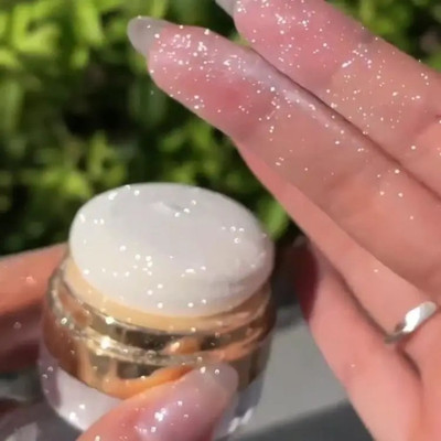 MYEONG Multi-Purpose Highlighter Glitter Powder for Face and Eyes Shimmer Powder Highlighter(Parl Silver)