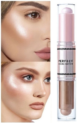 Arcanuy SHINY GLOW FACE MAKEUP HIGHLIGHTER FOR FLAWLESS LOOK Highlighter(pink)