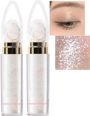 EVERERIN Start Dewy Glow Highlighter Powder| Highly Pigmented  Highlighter(SILVER)