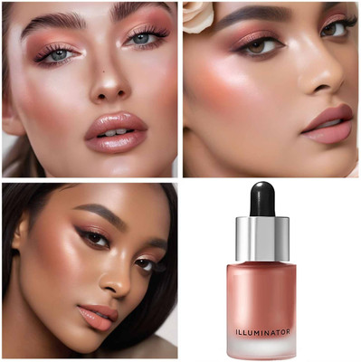 USBK Professional Makeup Shining Shimmer Liquid  Highlighter(PINK)