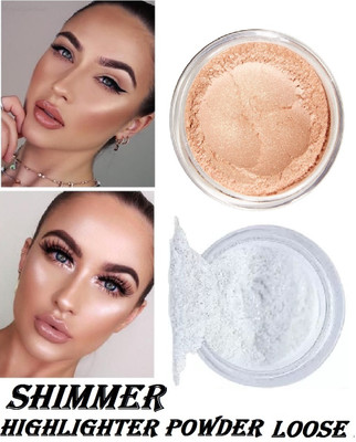 Aylily Gold And Silver Highly Pigmented Highlighter Pearl Glow Shine  Highlighter(Gold, Silver)