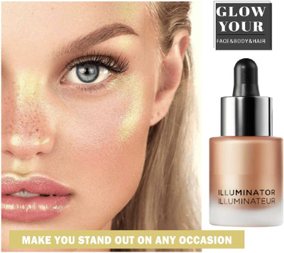 Herrlich liquid highlighter multi purpose highlighter makeup for best look Highlighter(GOLD)