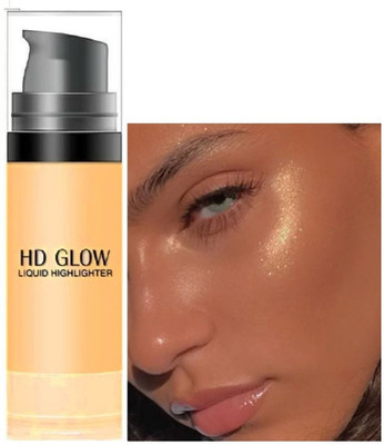 HUZURLU Glow Liquid Highlighter For Face Highlighter Gold Highlighter(Gold)