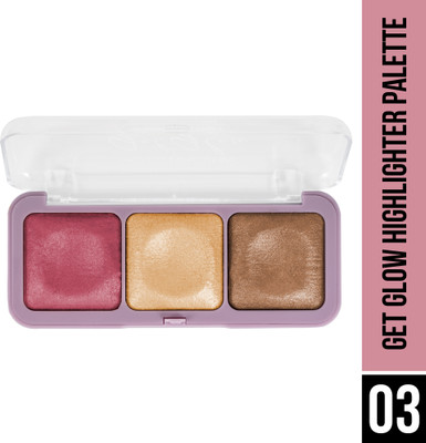 Hilary Rhoda Get Glow Highlighter Palette | Ultra Blendable & Long lasting | Shimmer Finish Highlighter(15g | Shade - 03)