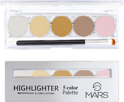 MARS 5 Color Glow Highlighter Palette Highlighter(Shade-02)