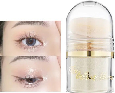 GABBU Korean Illumination Face White Highlighter & Glitter Powder with Purff Compact(White, 10 g)