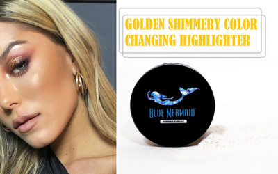 BLUEMERMAID BEST SHIMMER LOOK GOLDEN HIGHLIGHTER FOR FACE MAKEUP Highlighter(GOLD)
