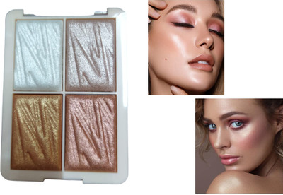 ADJD 4 Illuminating Glow Highlighter Blusher Palette Highlighter Bronzer Highlighter(Multicolor)