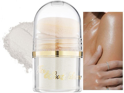 THTC Body & Face Shimmer Highlighter Powder | For Eyes And Face Makeup Highlighter(Silver)