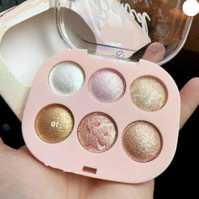 AEPRUY Four Shades Baked Face Highlighter Palette  Highlighter(MULTI COLOUR)