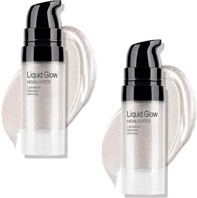 AFARAXIA COMBO Glow Glitter Illuminizing Contour for Face & Body, for Radiant Skin Highlighter(SILVER)