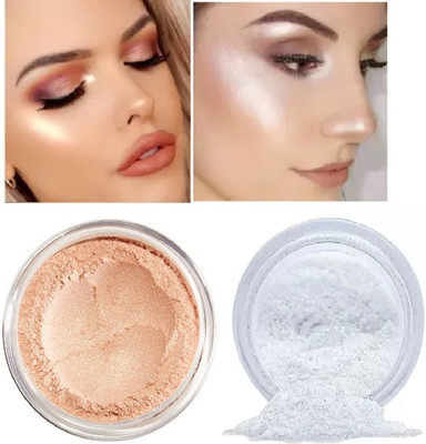 Aylily Face Makeup powder Highlighter Water prof & long lasting Highlighter(Gold, Silver)