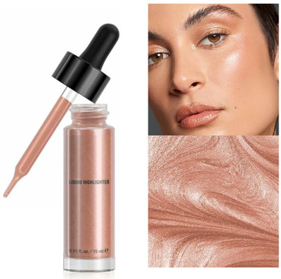 Latixmat Glow Liquid Highlighter Illuminate Your Beauty with Radiance Highlighter(Rose Gold)