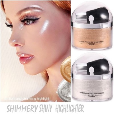 Latixmat NEW 3D Shimmery Shiny Gold And Silver Highlight Professional Look Highlighter(MULTI COLOR)