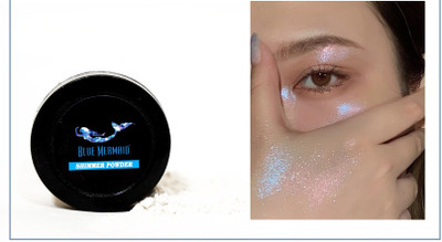 BLUEMERMAID PROFESSIONAL WHITE SHIMMER COLOR CHANGE HIGHLIGHTER MAKEUP Highlighter(BLUE)
