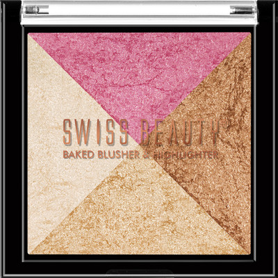 SWISS BEAUTY Mini Baked Shimmer Blusher Highlighter(5)