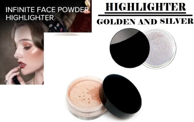 Aylily Illumination Face Makeup powder Highlighter [Silver / Gold ] Highlighter(Gold, Silver)