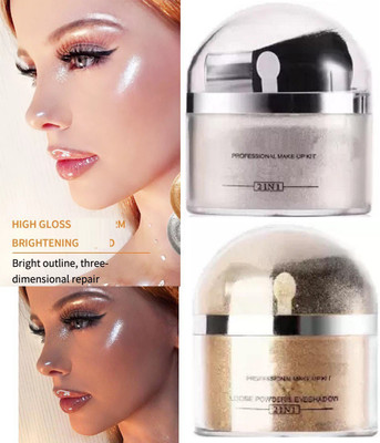 Latixmat NEW 3D Shimmery Shiny Gold & Silver Highlight Powder For Professional Look Highlighter(MULTI COLOR)