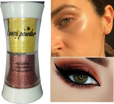 ADJD COPPER & GOLD MULTI COLOR HIGHLIGHTER AND EYE SHADOW HIGHLIGHTER Highlighter(GOLD-HIGHLIGHTER, COPPER-EYE SHADOW)