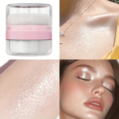 GULGLOW99 Waterproof Full-Coverage Highlighter Sparkling Fairy Dust Powde Highlighter(WHITE)