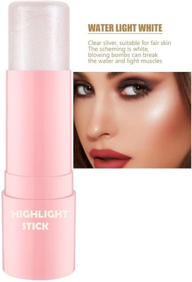 Emijun Waterproof Long-lasting Makeup Highlight Stick Shimmer Cream Highlighter Stick Highlighter(Fairy White)