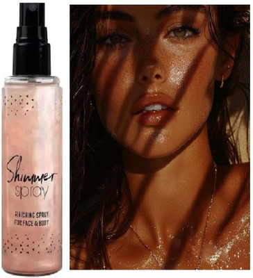 EVERERIN Highlighter Copper Color Liquid Setting Spray Illuminating Face & Body Shimmer Highlighter(Copper)