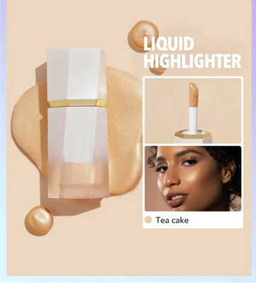 GABBU Highlighter, Shake Cream Highlighter for 3D Face Body Shaping, Waterproof Smooth Highlighter(GOLD)