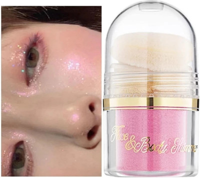 GFSU - GO FOR SOMETHING UNIQUE Highly Pigmented Body And Face Shimmery Highlighter Powder Highlighter(pink)
