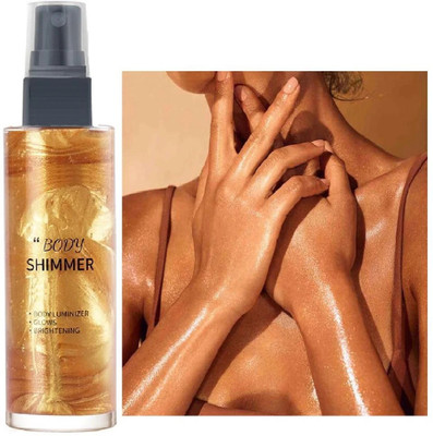 Arcanuy highlighter Face And Body Whitening Shimmer shine liquid  Highlighter(gold)