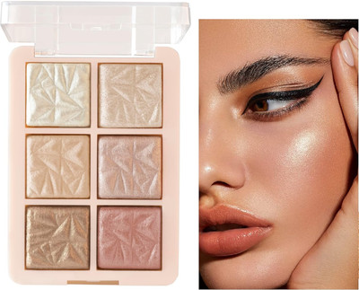 ADJD New 6 Shade illuminating Highlighter and Blusher Bronzer Highlighter pellet Highlighter(Multicolor)