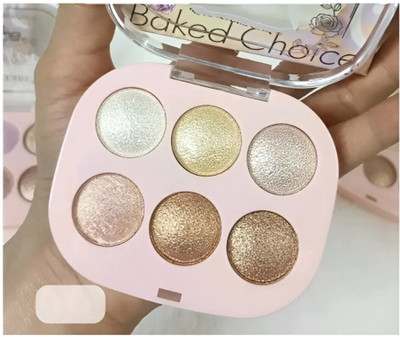 DARVING Glow Baked Highlighter Palette Buildable - long-lasting shimmer Highlighter(MULTI COLOR)