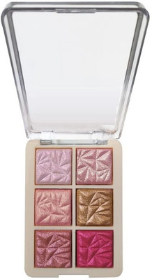 Latixmat 6 Shades Illuminating Shine Baked Highlighter and Blusher Palette Highlighte Highlighter(MULTICOLOR)