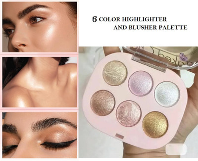 GFSU - GO FOR SOMETHING UNIQUE Face Glow Radiant Finish AND Easy Blend & Long Lasting Highlighter palete Highlighter(Multicolor)