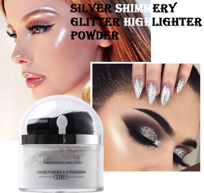 YAWI face & body Chanki shimmer finish silver highlighter powder Highlighter(SILVER)