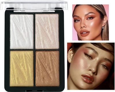 EVERERIN Highlighter Palette Weightless Longlasting Illuminating Glow Highlighter(MULTI)