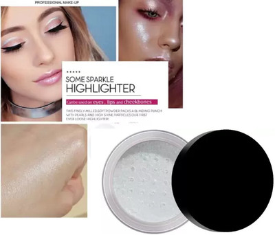 Amaryllis Silver for Face Loose Powder and Glitter eye Shadow  Highlighter(Silver)