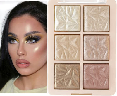 tanvi27 New 6IN1 Eye, Face & Body Diamond Shine Pressed Powder Highlighter(Multi color)