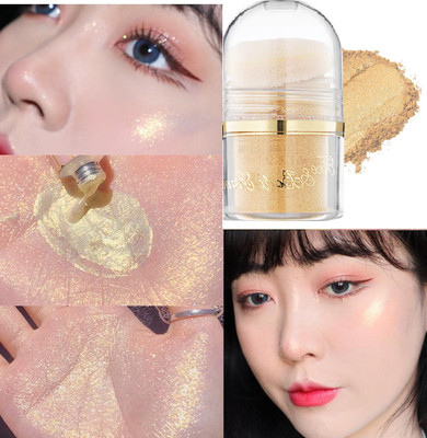 luzimaisa Body & Face Shimmer Highlighter Powder | For Eyes & Face Makeup Highlighter(GOLD)