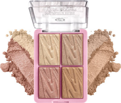 COLORS QUEEN Lightweight & Long Lasting Highlighter Palette for Face Makeup Highlighter(Multicolor - 12)