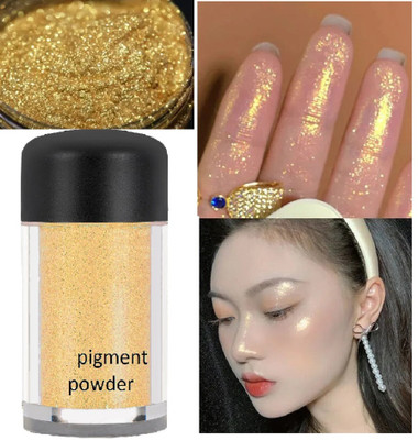Latixmat Shimmery Shiny Glow Powdery Face & Body Powder Mini  Highlighter(Gold)