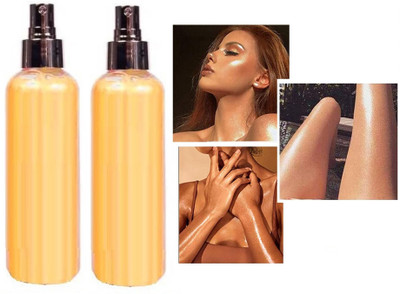 Latixmat Fix & Glow Dewy Finish Shimmer Particles Body Highlighter Combo Highlighter(Gold)