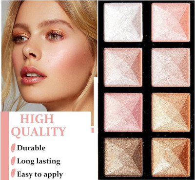 Vyomiris Highlighters Makeup Eyeshadow Palette Powder for Face Body Cheek Skin Highlighter(Multicolur)